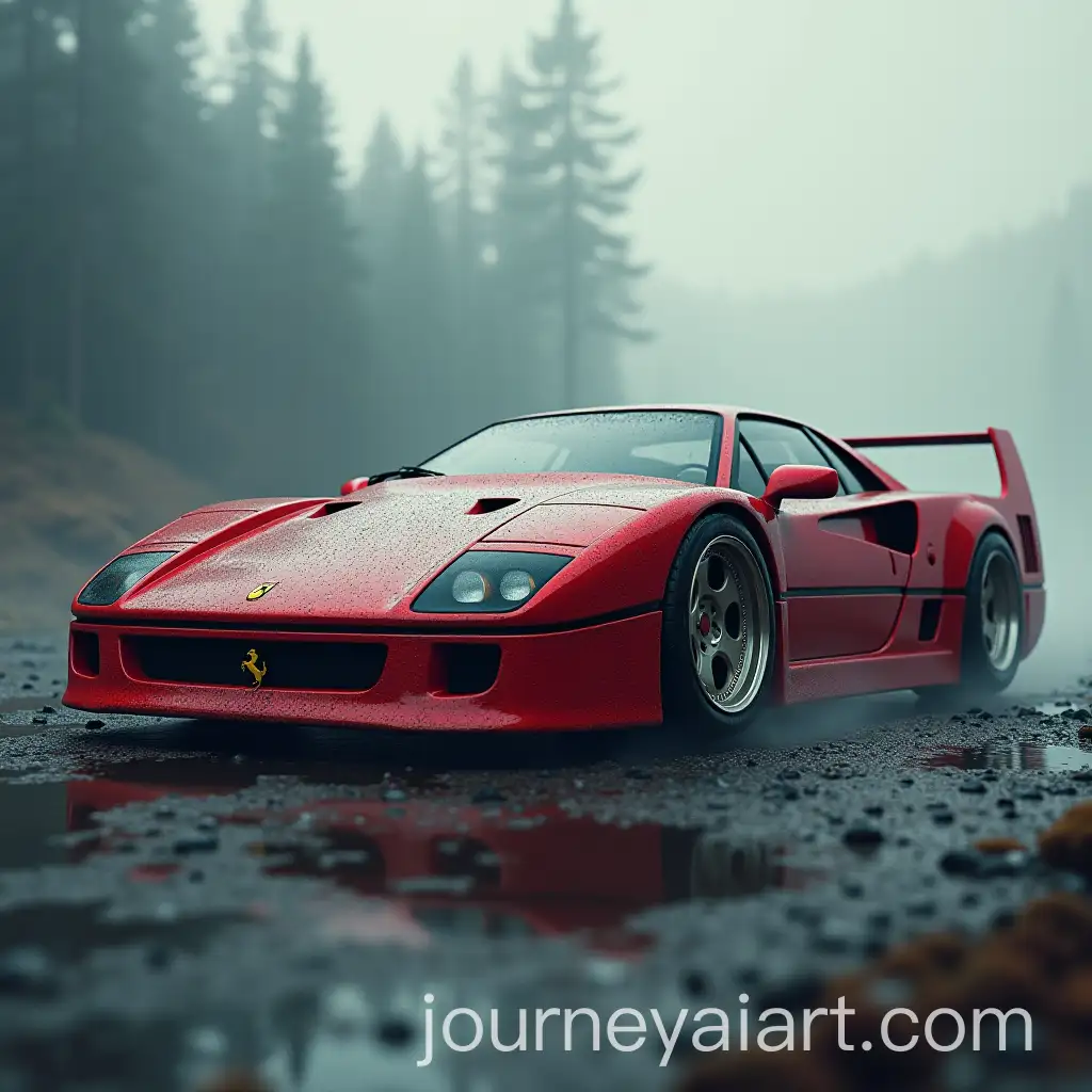 Hybrid-Monster-Car-Fusion-of-Ferrari-F40-and-Nissan-Skyline-GTR34-in-Stormy-Environment