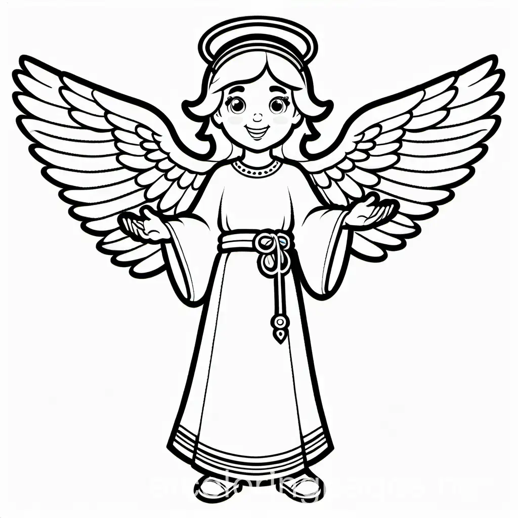 Biblical-Angel-Announcing-a-Message-for-Kids-Coloring-Page