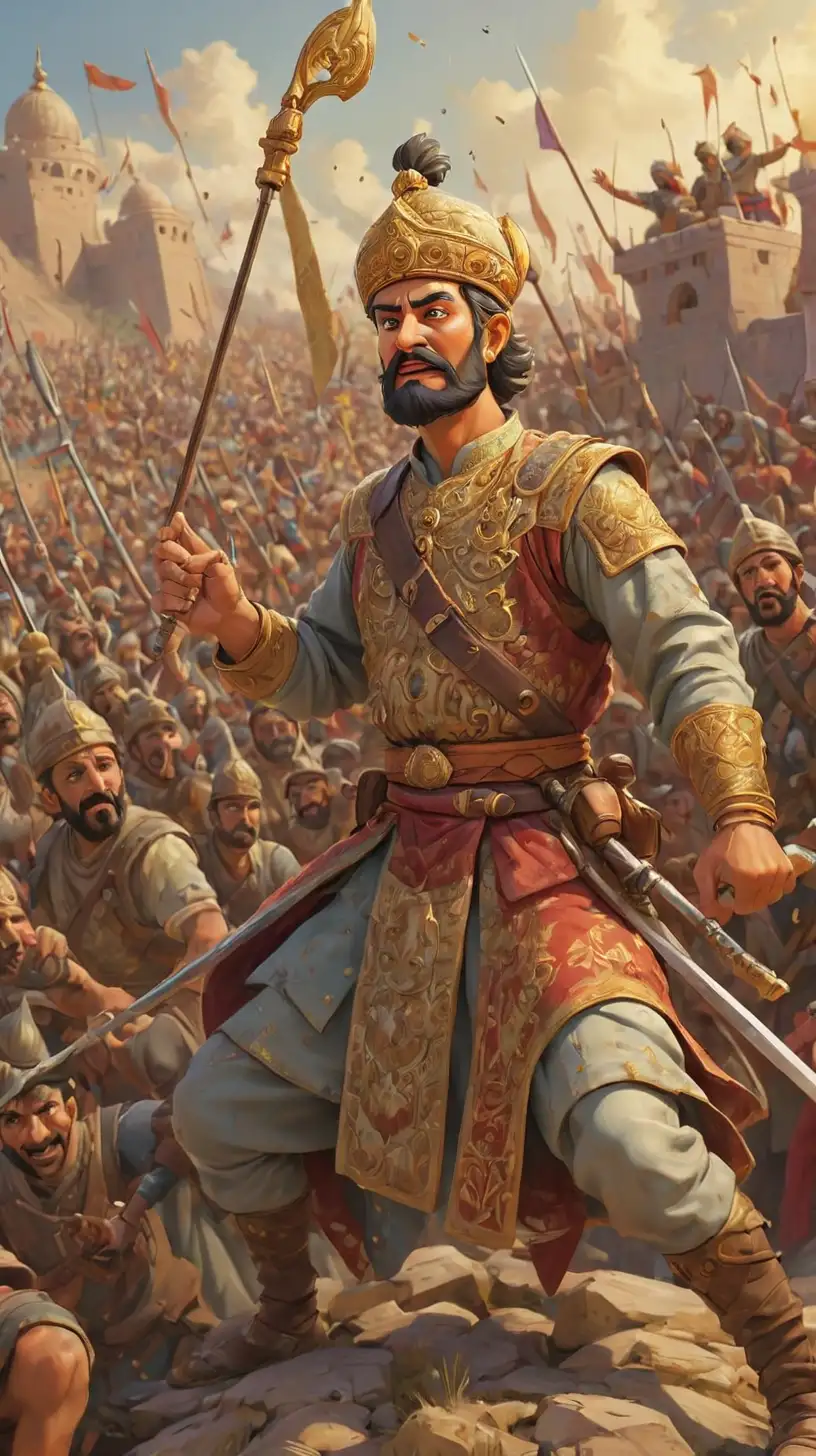 Babur Inspires Troops with Vibrant Speech Before Battle