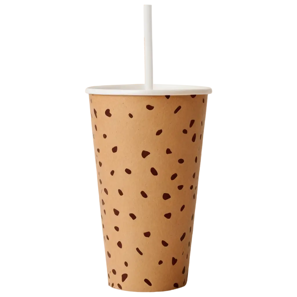 Stylish-Paper-Cup-with-Brown-Designs-HighQuality-PNG-for-Versatile-Use