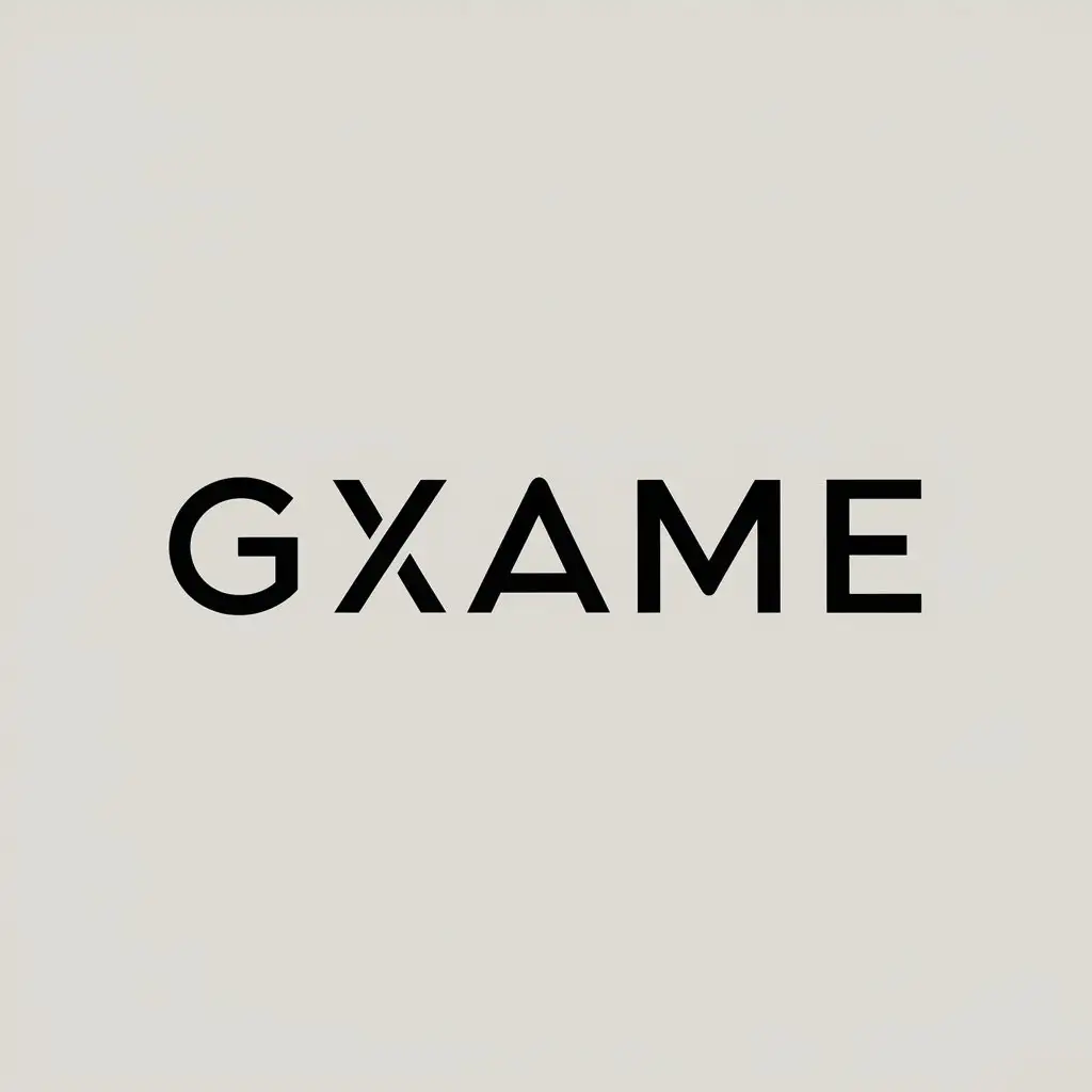 a vector logo design,with the text "GXame", main symbol:GXame,Minimalistic,be used in Internet industry,clear background