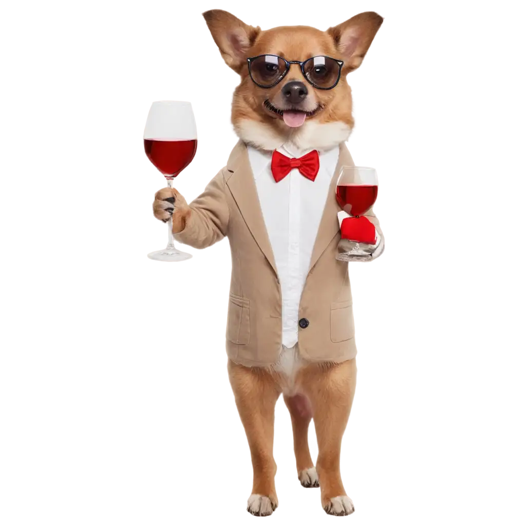 Dog-Holding-Glass-of-Wine-PNG-HighQuality-Image-for-Diverse-Uses