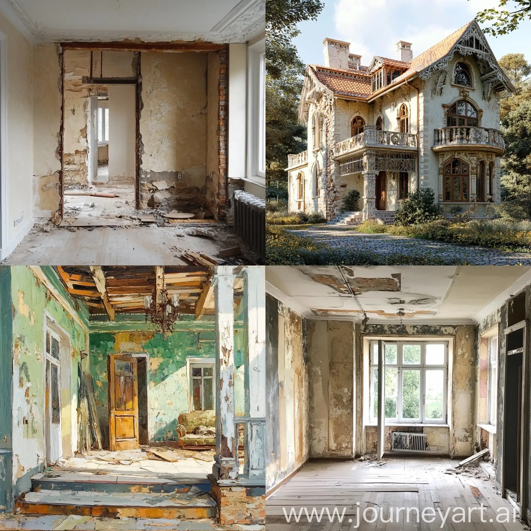 Country-House-Repair-Workers-Restoring-Old-Building