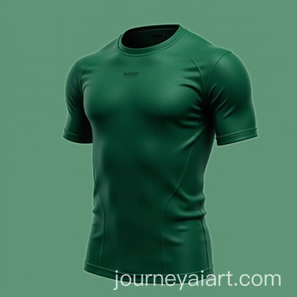 Dark-Green-Training-Volleyball-Tshirt-with-Subtle-Pattern-and-Training-Text-on-Back