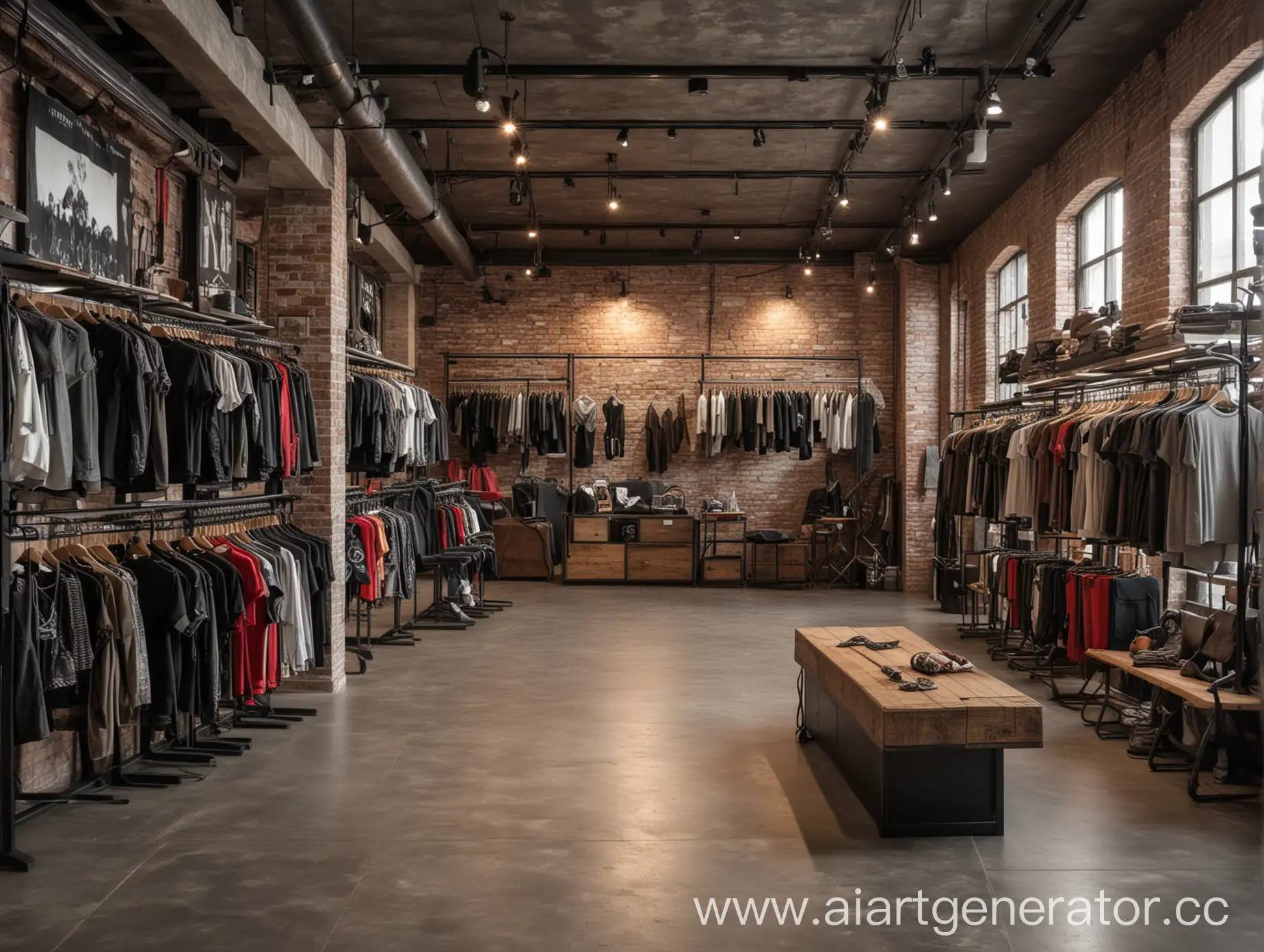 Urban-Rocker-Clothing-Store-Interior-in-Loft-Style