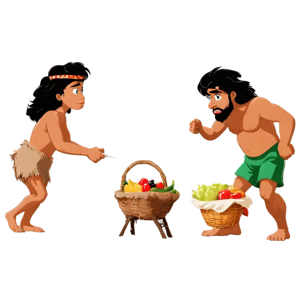 Stone-Age-Delivery-PNG-Caveman-Passing-Order-with-Primitive-cckz-Logo-on-Green-Background