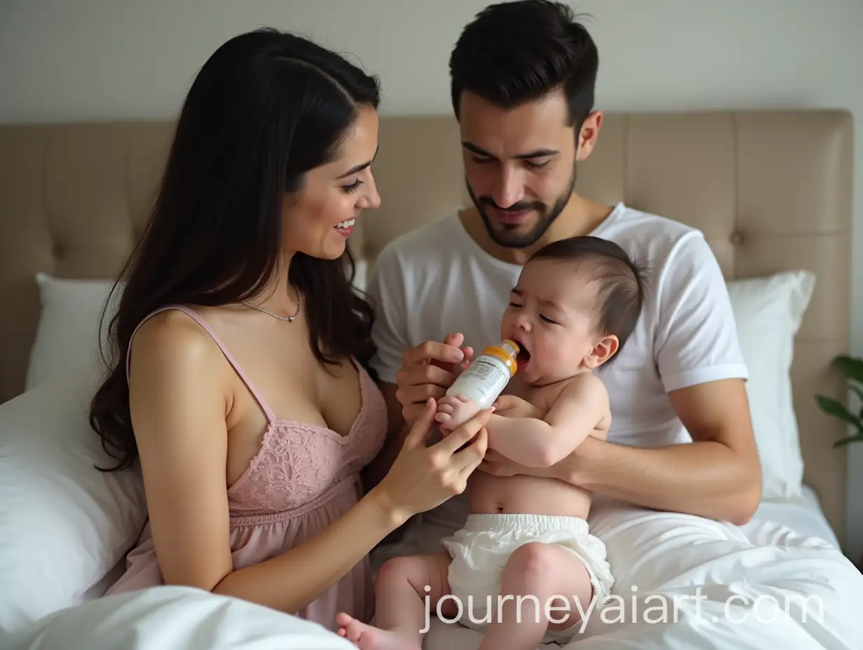 Young-IranianAI-Art-Prompt-Expansion-Couple-with-Infant-in-Bed-Feeding-Formula