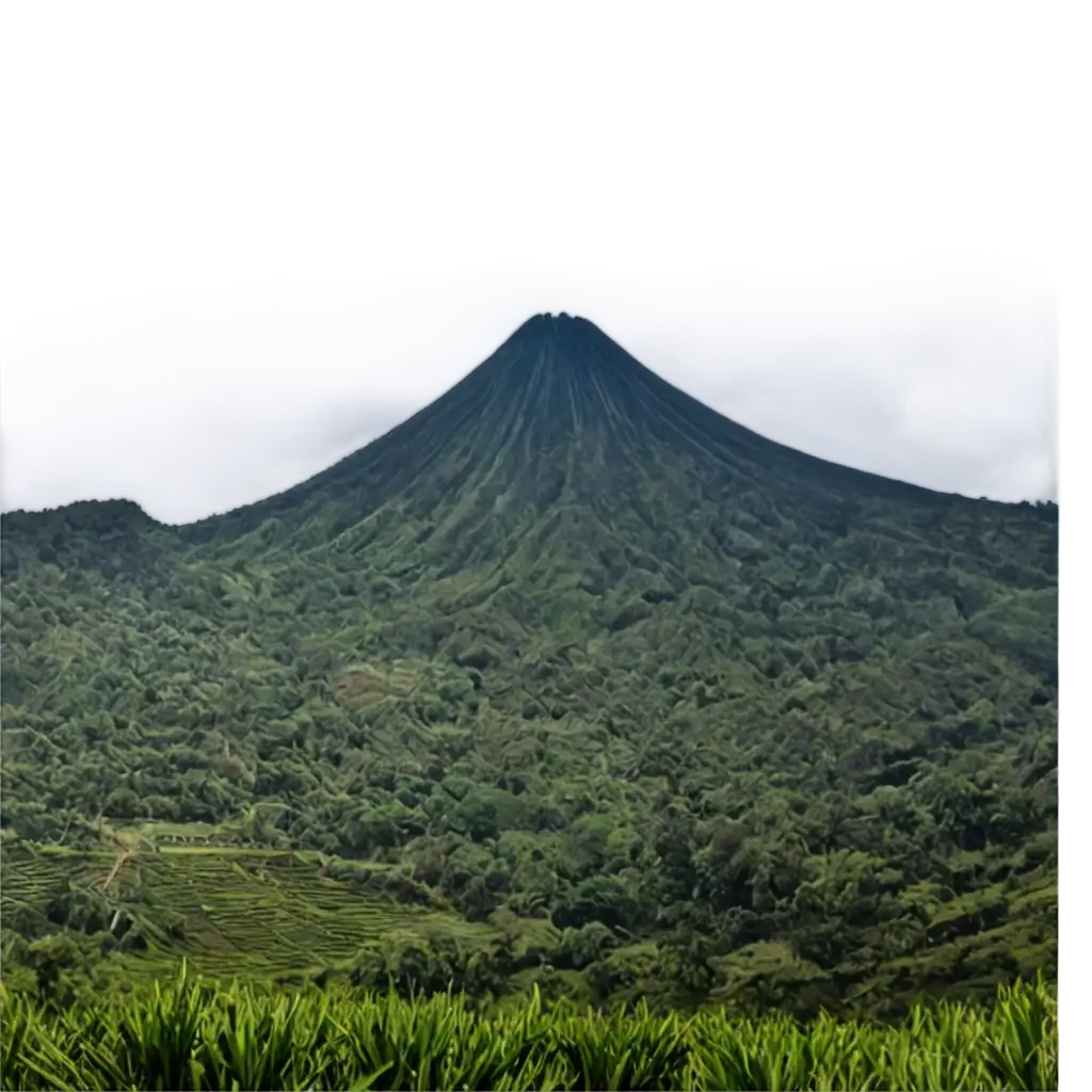 Stunning-PNG-of-Mount-Sindoro-in-Wonosobo-Central-Java-A-Visual-Masterpiece