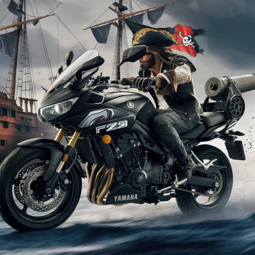 Yamaha-FZS-600-Motorcycle-in-Pirate-Theme