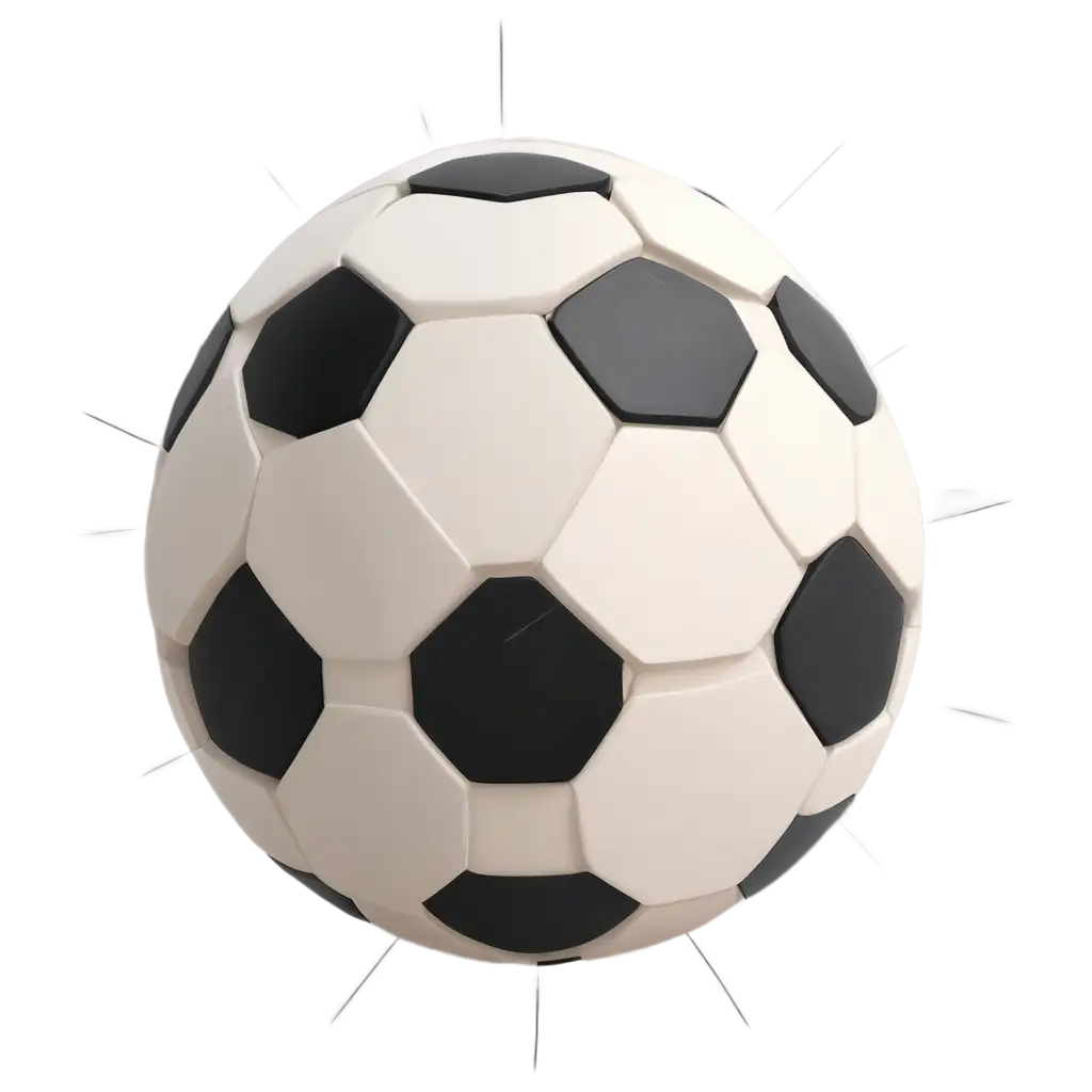 3D-Cartoon-Soccer-Ball-Made-from-Cardboard-PNG-Image