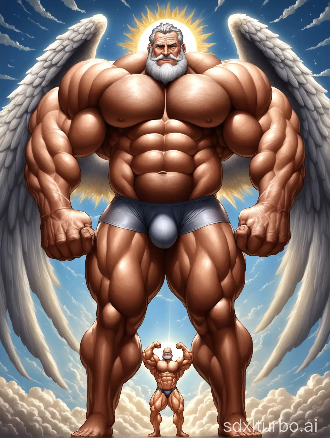 Muscular-Old-Man-Lifting-Earth-with-Giant-Wings