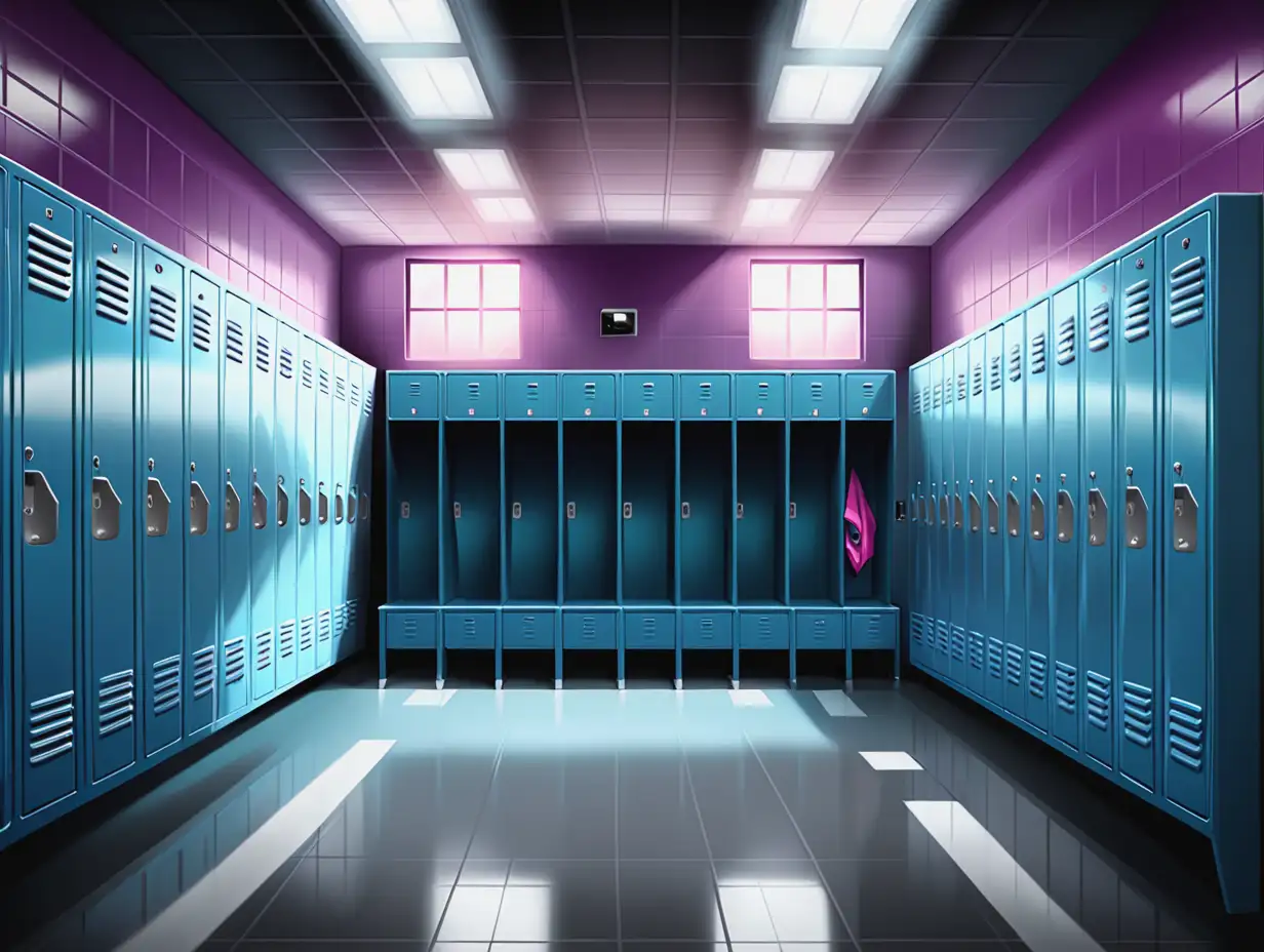 Digital-Airbrush-Illustration-of-a-School-Locker-with-Floor-Details