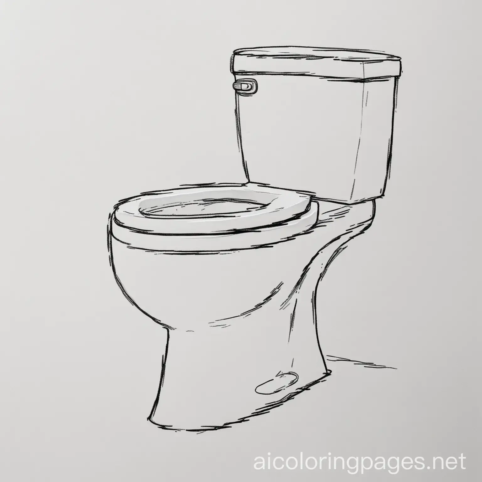 skibbidi toilet, Coloring Page, black and white, line art, white background, Simplicity, Ample White Space. The background of the coloring page is plain white to make it easy for young children to color within the lines. The outlines of all the subjects are easy to distinguish, making it simple for kids to color without too much difficulty