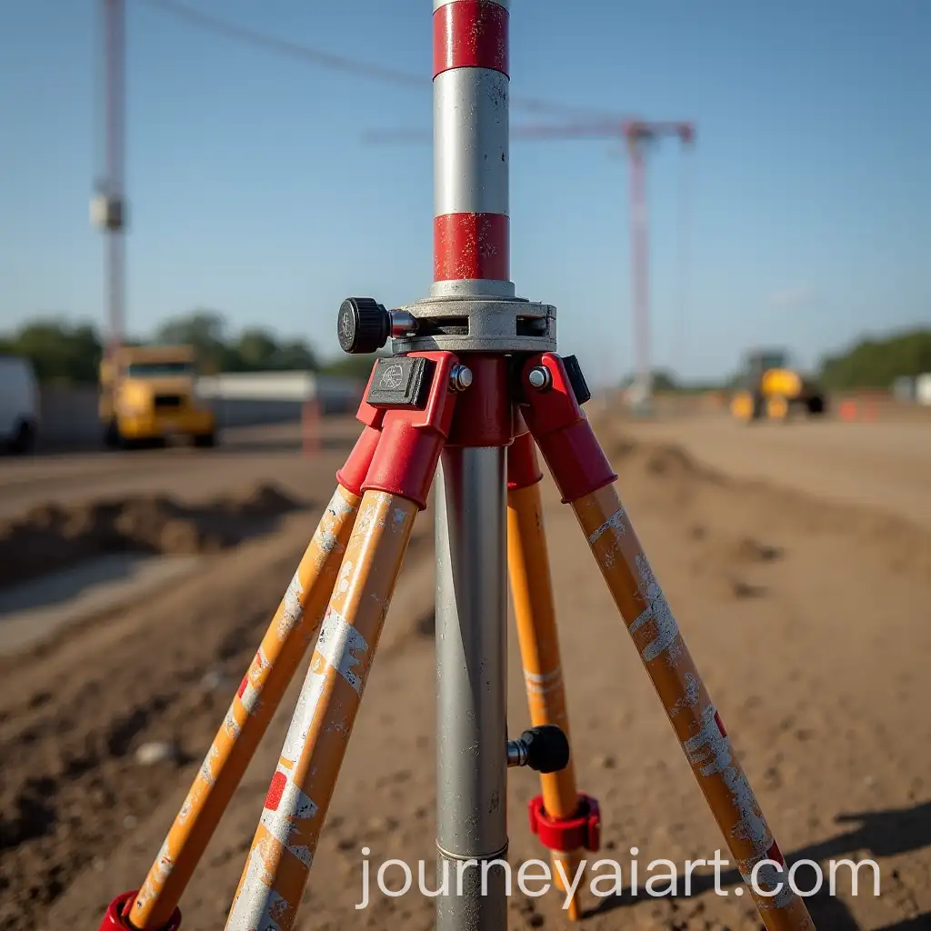 Detailed-Modern-Survey-Prism-Pole-with-Support-System-in-Open-Field