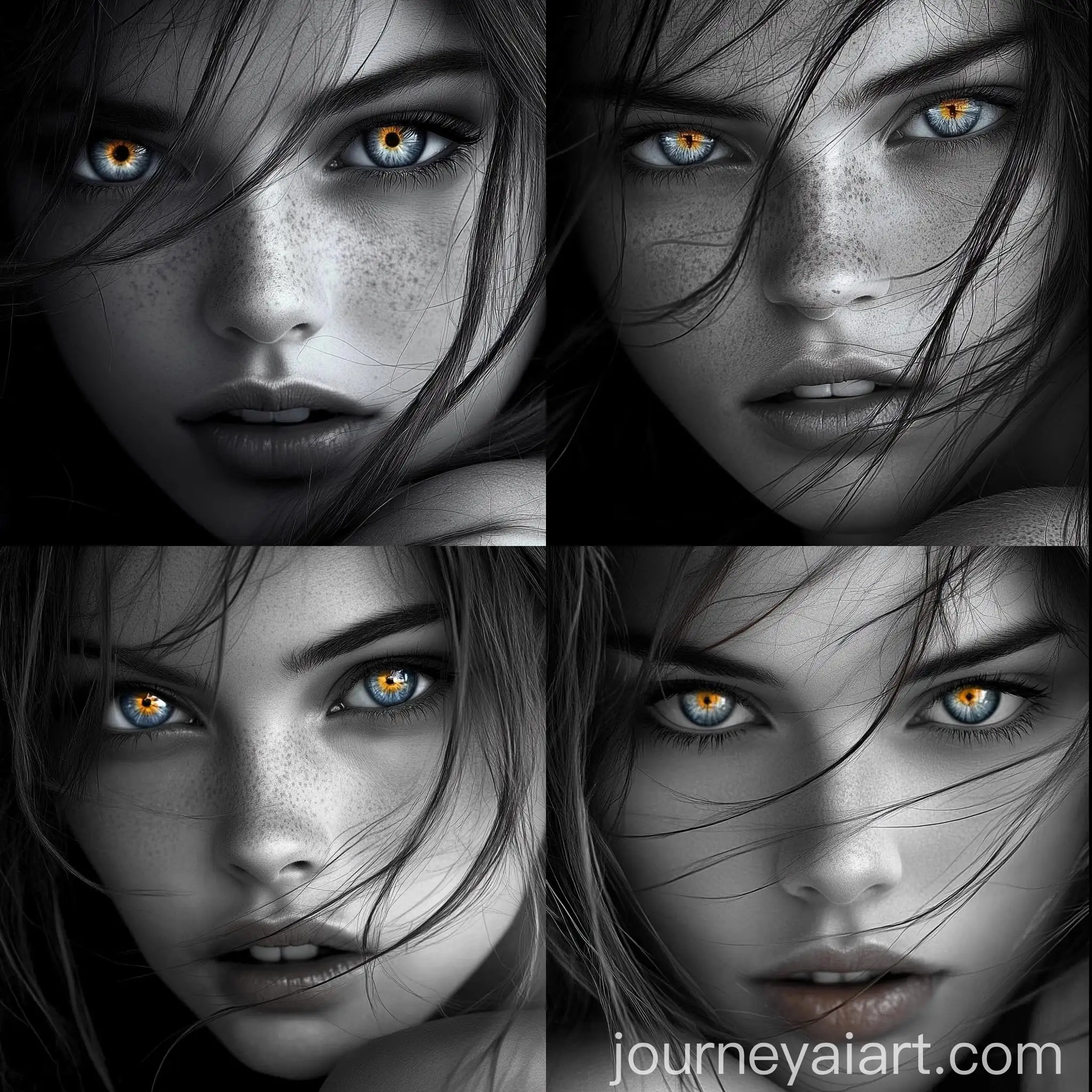 Portrait-of-a-Beautiful-Girl-with-Clear-Blue-Eyes-and-Fluttering-Hair