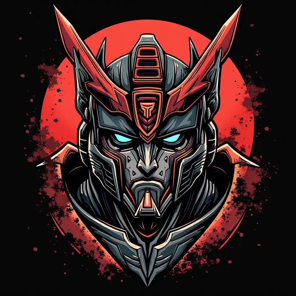 Detailed-Japanese-Transformer-Concept-Art-for-TShirt-Design