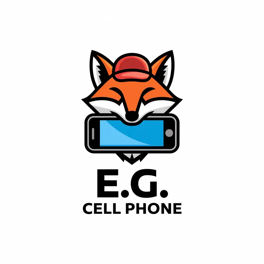 LOGO-Design-for-EG-Cell-Phone-TechInspired-Fox-Symbol-with-Clear-Background