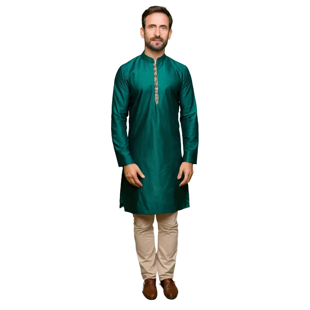 45YearOld-Man-in-Kurta-Pajama-PNG-Image-for-Cultural-and-Traditional-Design-Applications