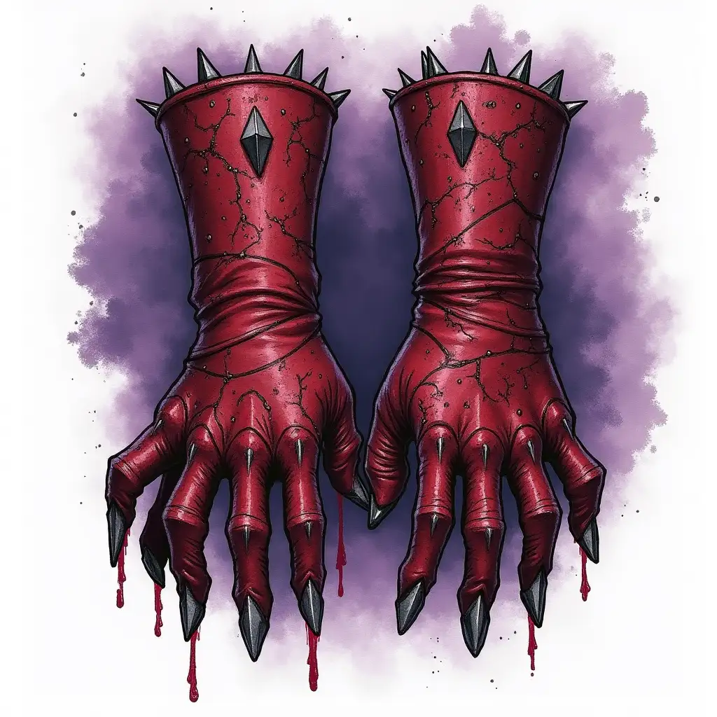 Sinister-Magical-Gloves-with-Spikes-and-BloodRed-Veins