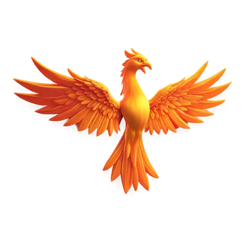 FLAMING PHOENIX LOGO 3D