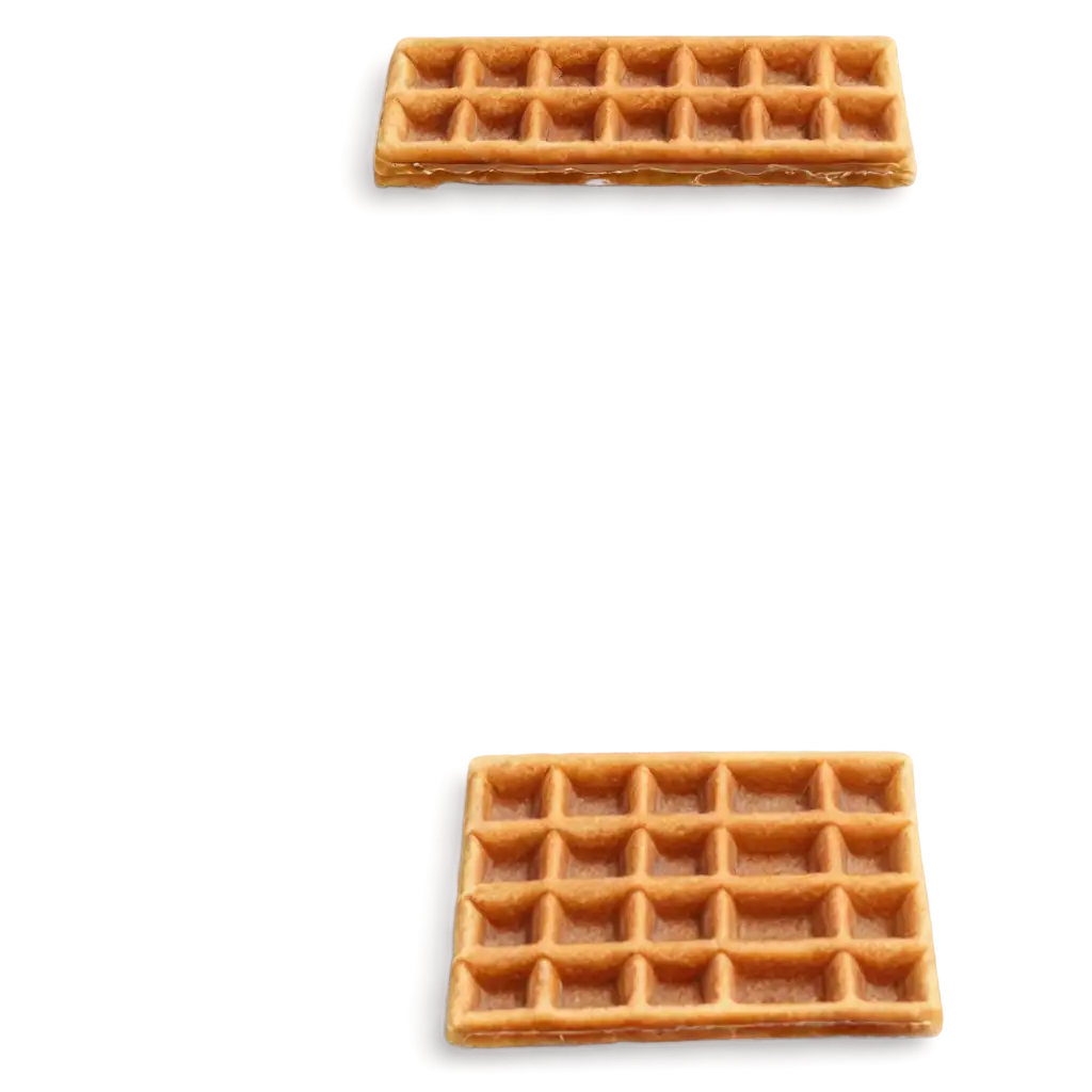 Viennese-Waffle-with-Uneven-Edge-Top-View-PNG-Image-for-HighQuality-Visuals