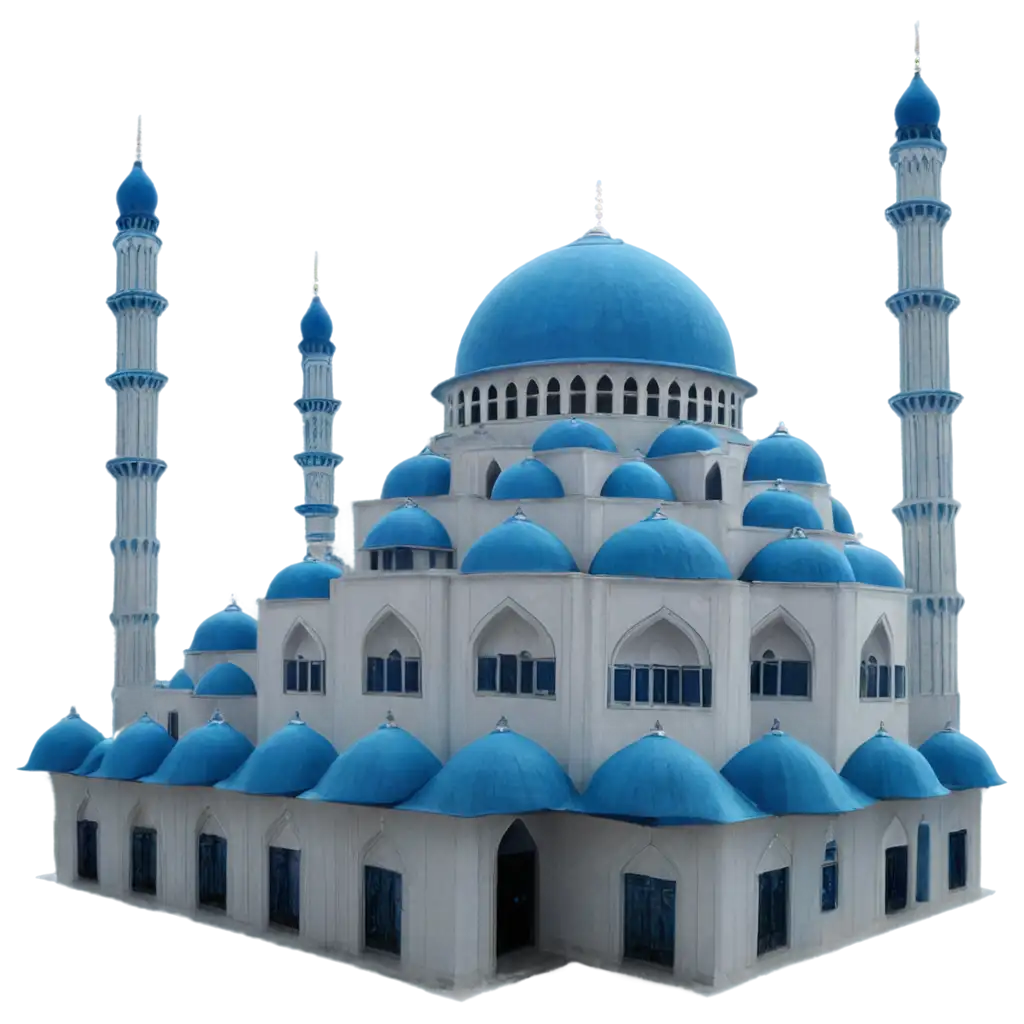 Blue-Masjid-PNG-Stunning-Image-of-a-Mosque-in-Azure-Hue