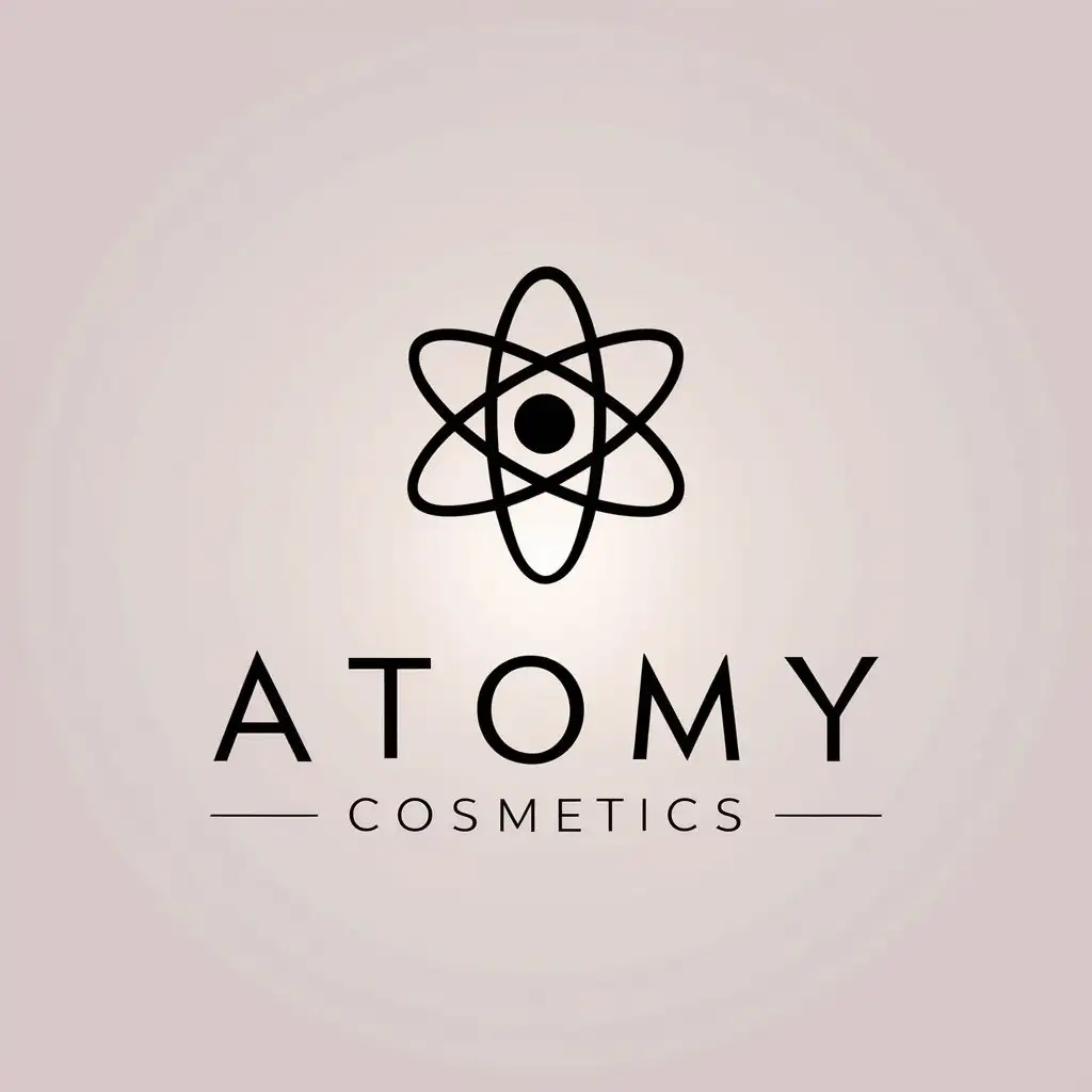 a vector logo design,with the text "Atomy", main symbol:cosmetics,Moderate,be used in Beauty Spa industry,clear background