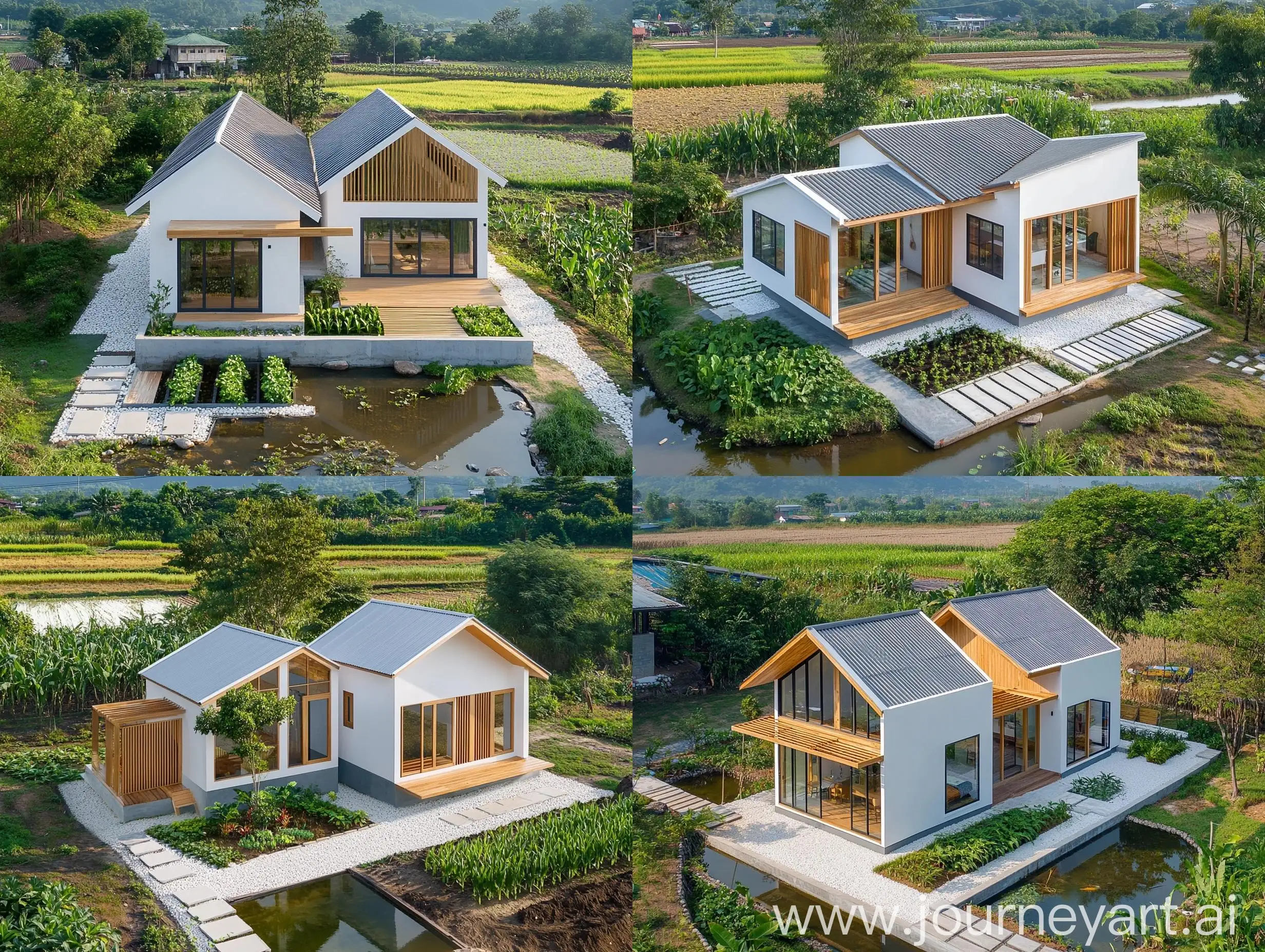 Birdseye-View-of-MinimalStyle-LShaped-House-with-White-Exterior-and-Garden-Oasis