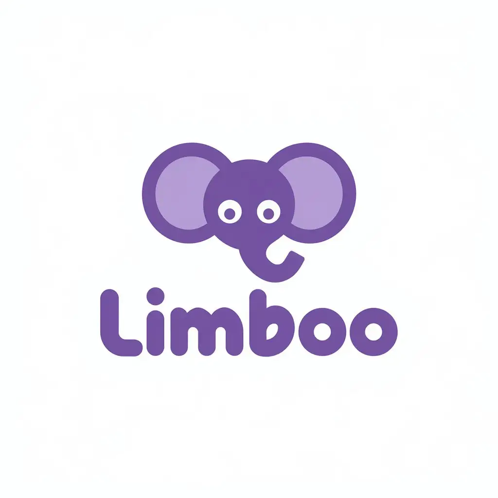 LOGO Design for LimBoo Purple Elephant Symbol for Education Industry