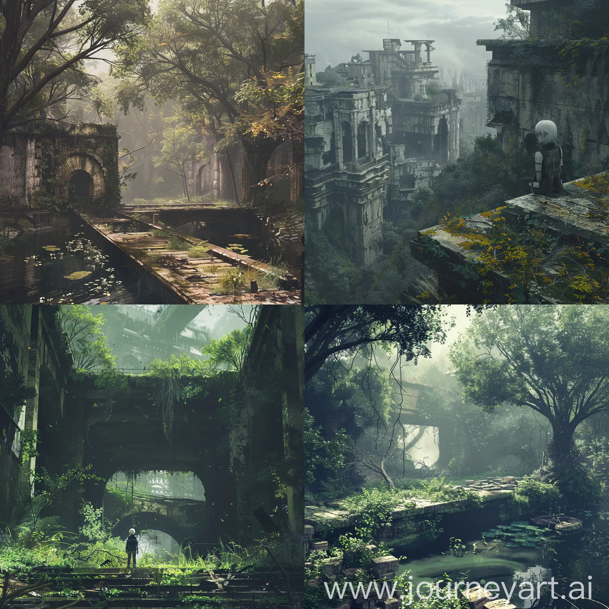 Abandoned-Nature-Scenery-Inspired-by-Nier-Automata