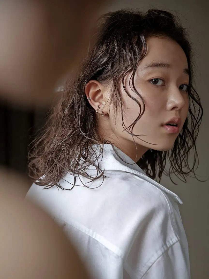 Chinese-Girl-with-Wavy-Black-Hair-in-a-Minimalist-Indoor-Portrait