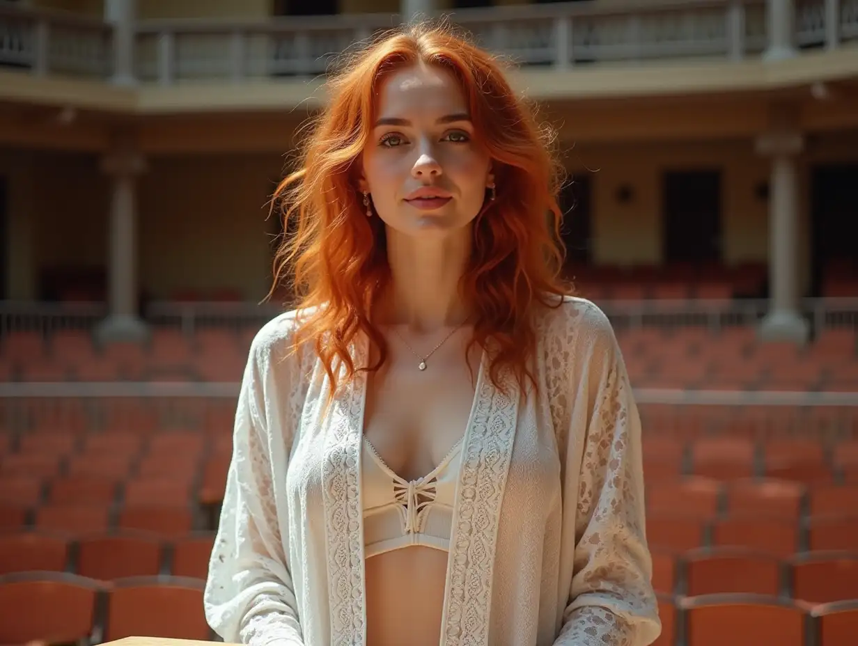 18YearOld-University-Student-Presenting-at-Amphitheater-Podium-with-Venetian-Red-Hair