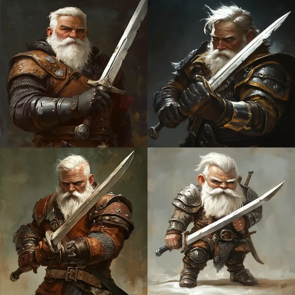 Dwarf-Warrior-with-White-Beard-in-Fantasy-Leather-Armor-Wielding-Longsword