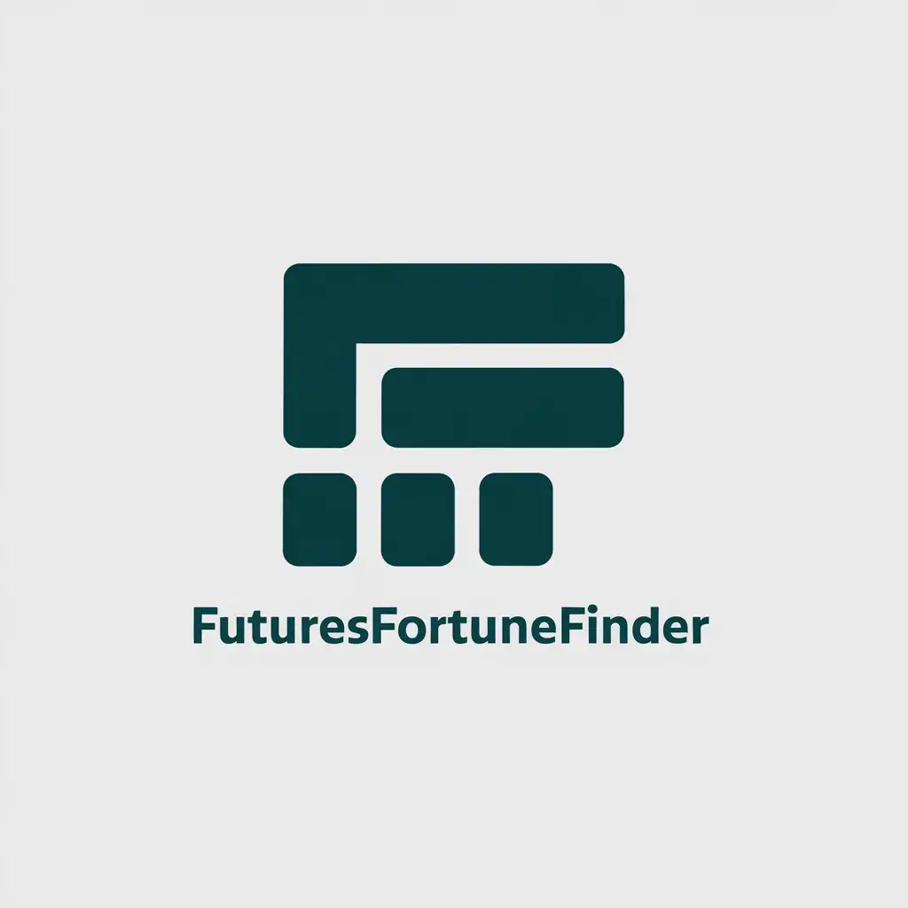 LOGO Design for FuturesFortuneFinder Minimalistic 3 Letters F Symbol for Finance Industry