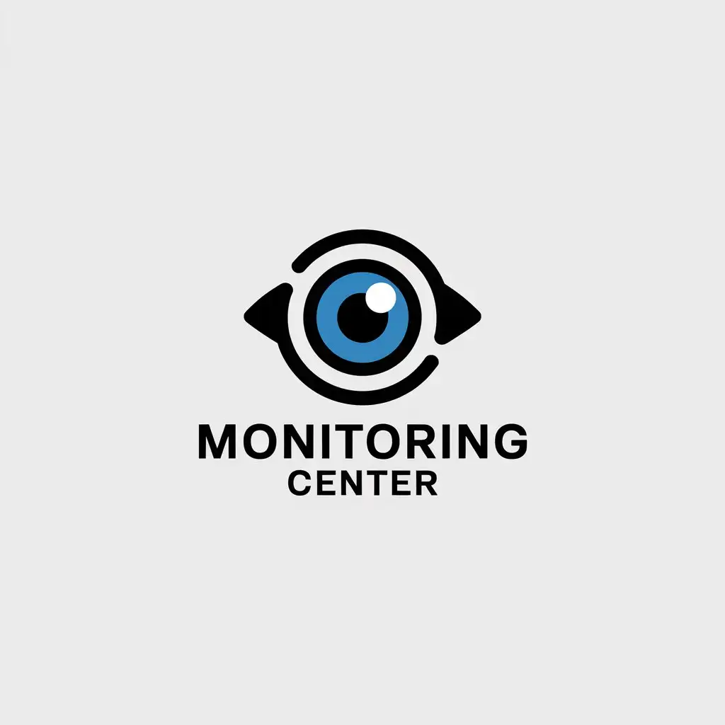 a vector logo design,with the text "Monitoring Center", main symbol:Monitoring Center,Minimalistic,be used in transport industry,clear background