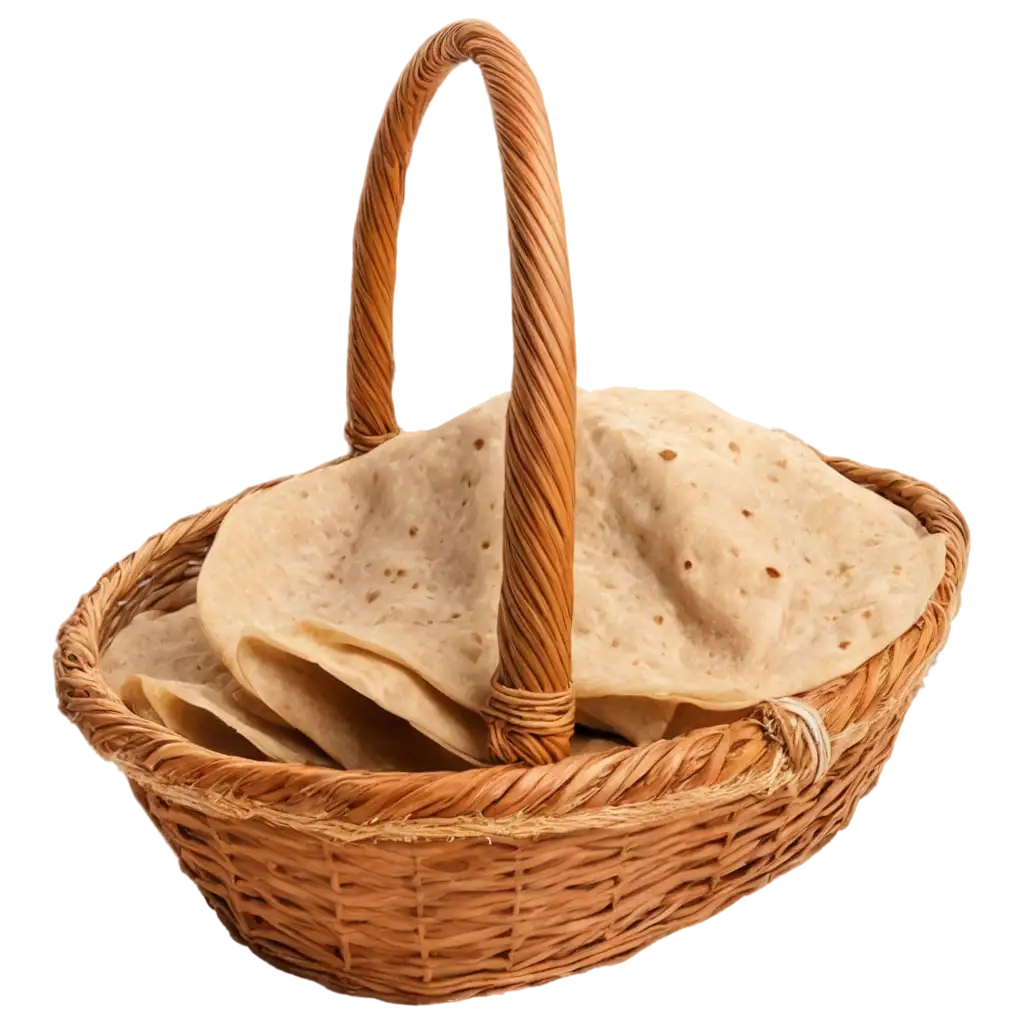 Chapati-in-Basket-PNG-Image-HighQuality-and-Versatile-for-Multiple-Uses