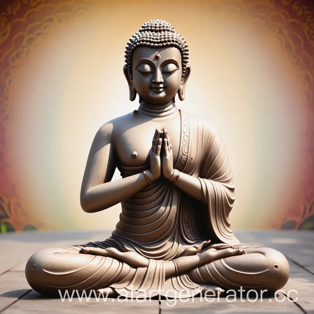 Buddha-Standing-in-Anjali-Mudra-with-Both-Hands