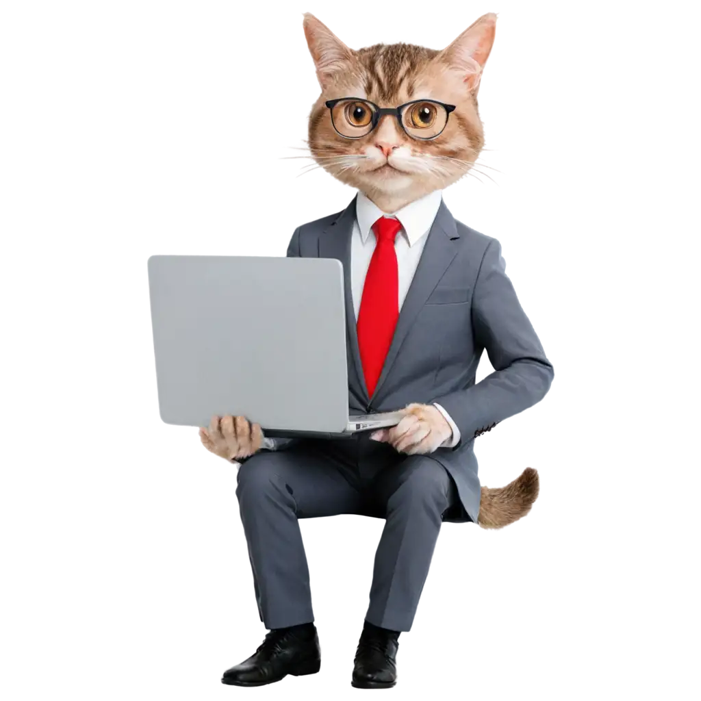 Funny-Office-Worker-Cat-in-Suit-Juggling-Folders-and-Coffee-Cups-PNG-Sticker-for-Your-Digital-Projects