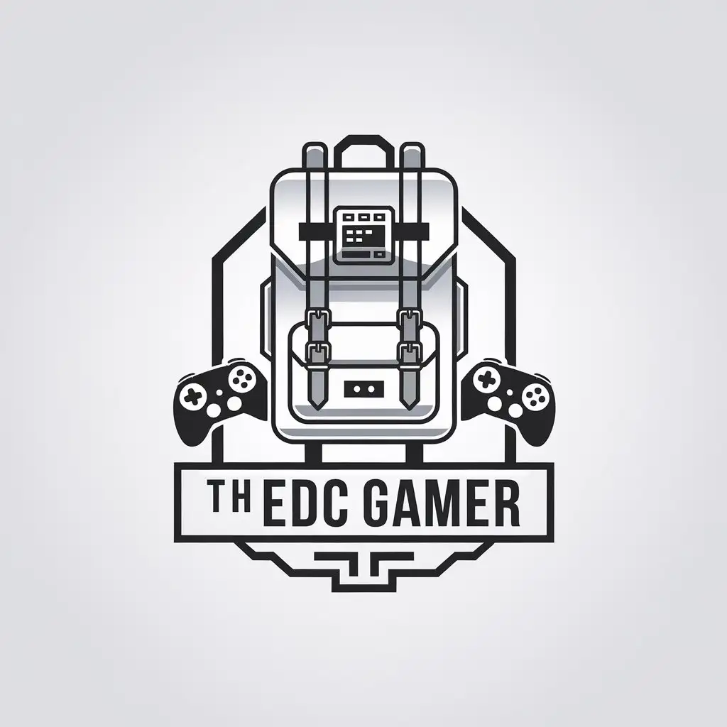 LOGO Design for The EDC Gamer Minimalistic Backpack Tech Gaming Theme for the Technology Industry