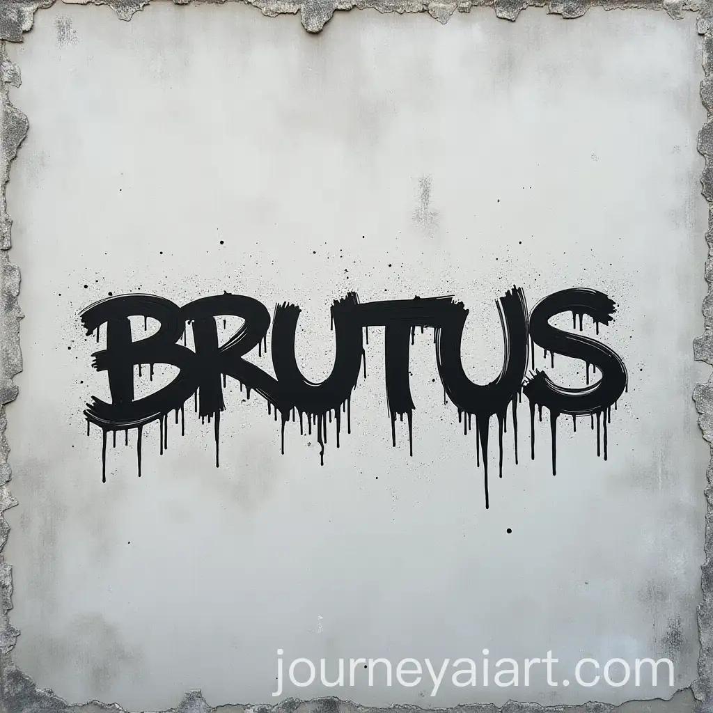 Bold-Graffiti-Art-Featuring-BRUTUS-on-a-Gray-Background