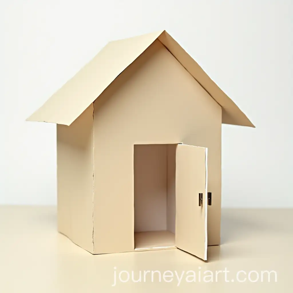 Paper-Style-House-with-Open-Door