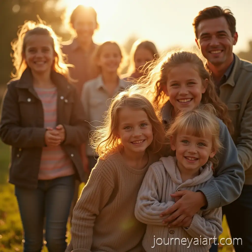 Smiling-Slavic-Ukrainian-Families-with-Children-Outdoors-in-Sunlight-with-Bold-Cyrillic-Text