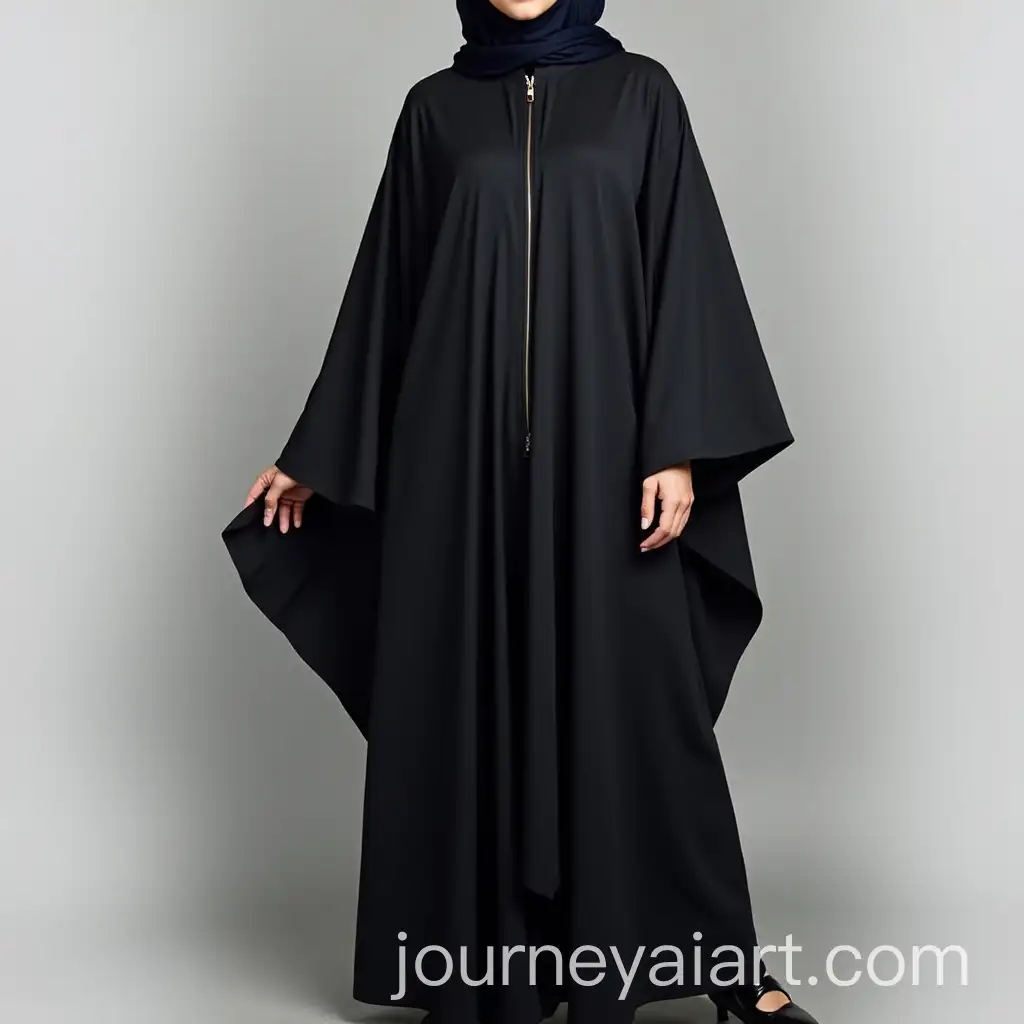 Elegant-Black-Abaya-with-Navy-Satin-and-DoubleLayered-Design