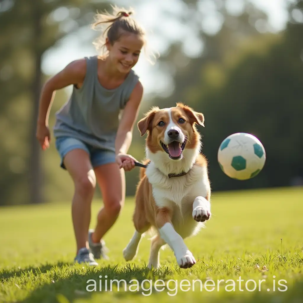 Dog-Playing-Ball-with-Owner-in-the-Park