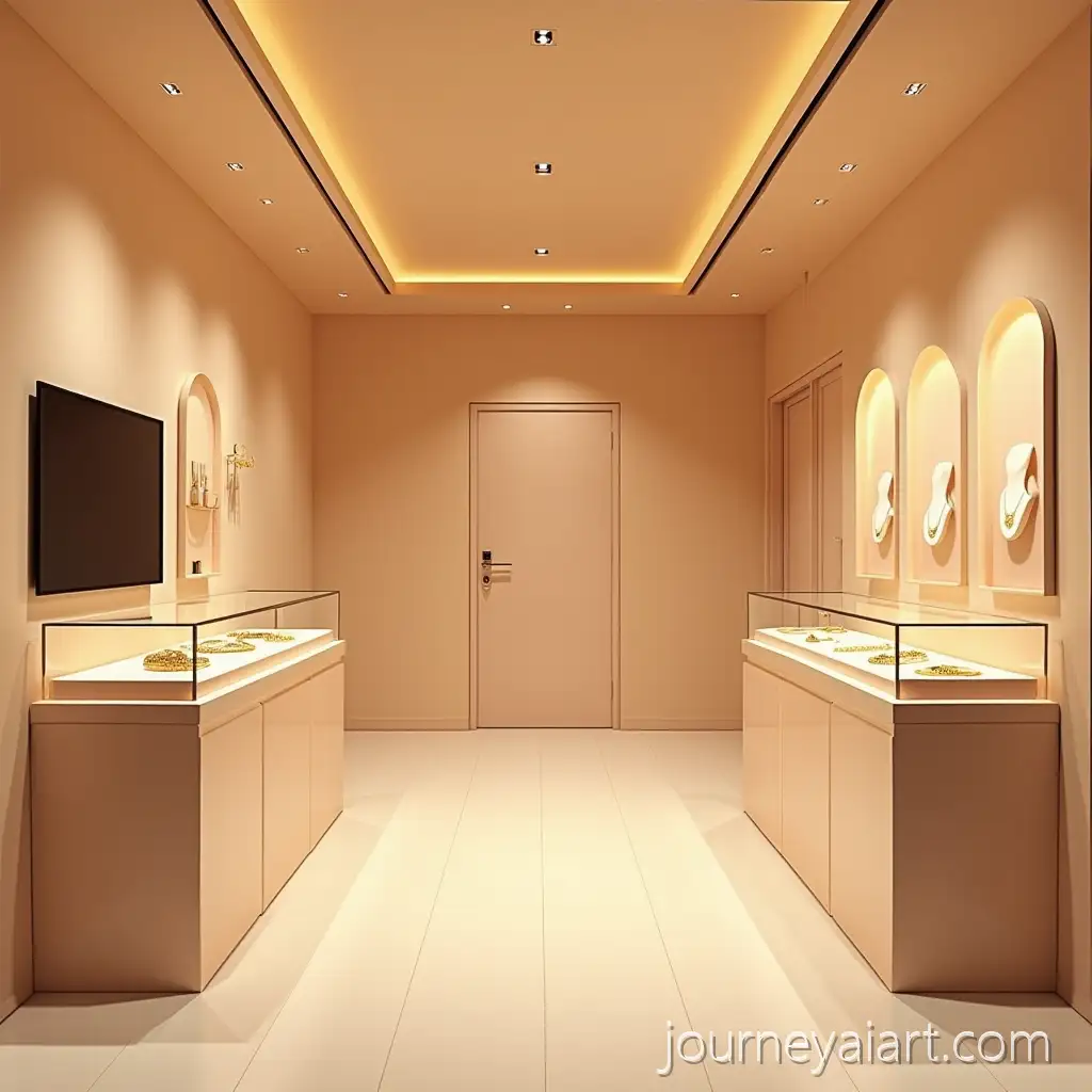 Modern-Gold-Jewelry-Store-Design-with-Pastel-Accents-and-Minimalist-Displays