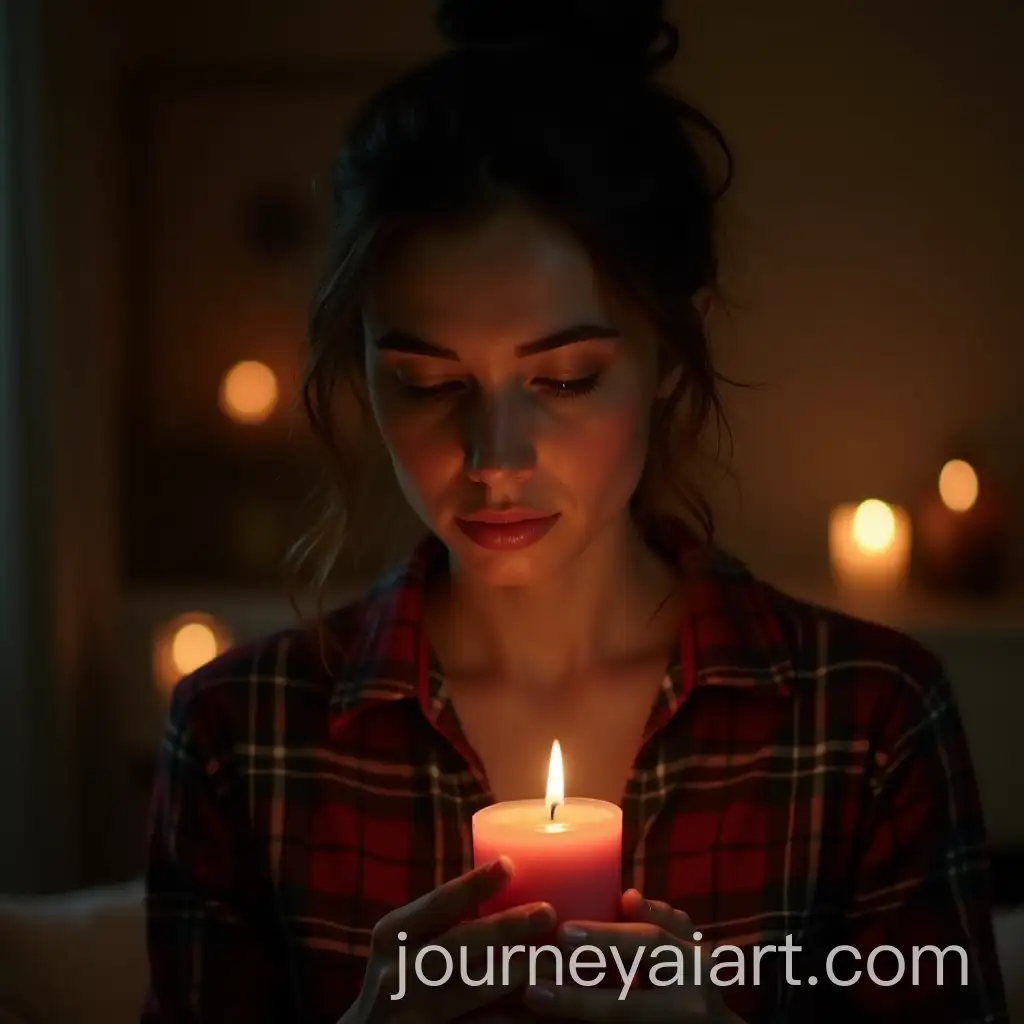 Woman-Enjoying-Candle-Aroma-at-Home