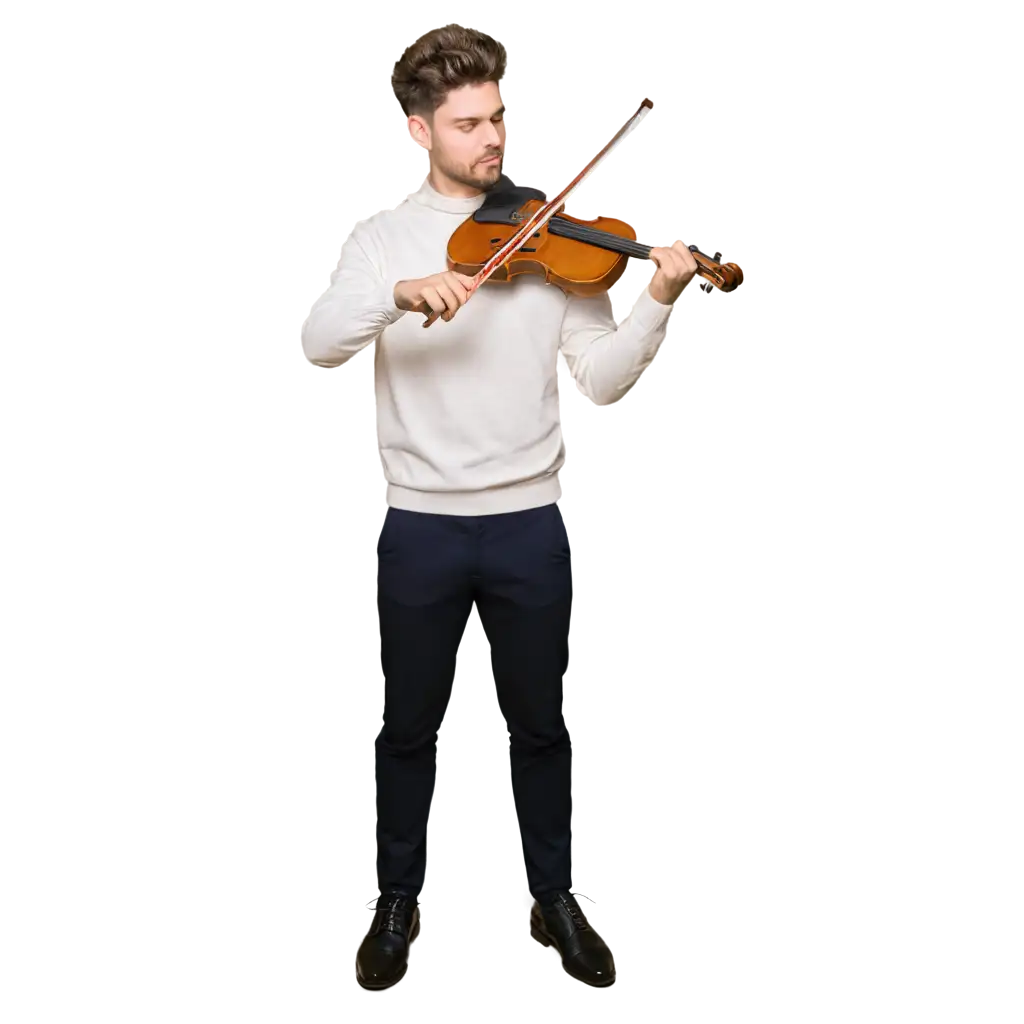 Male-Musician-Practicing-Violin-in-a-Music-Classroom-PNG-Image-for-Clear-HighQuality-Visuals