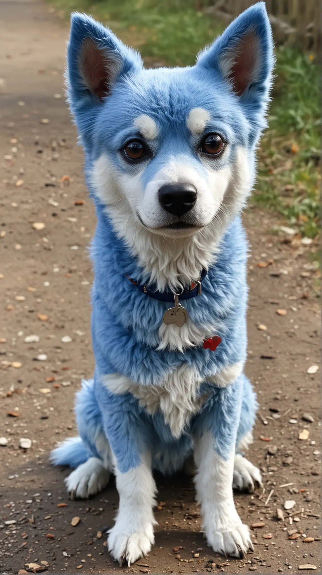 Realistic Bluey Dog in Everyday Life