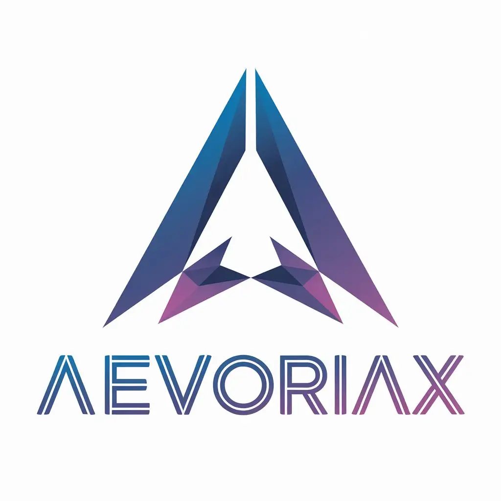 LOGO Design for Aevoriax Modern Vector Style with Clear Background and Bold Text