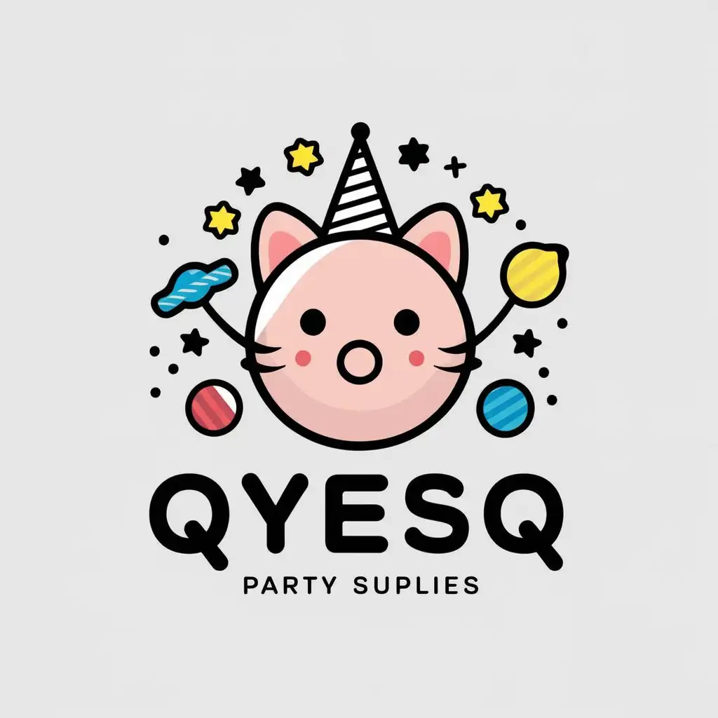 LOGO-Design-for-QYESQ-Colorful-and-Fun-Party-Supplies-and-Holiday-Gifts